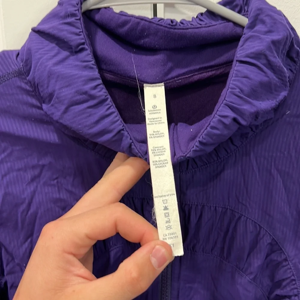 LULULEMON Women's Off To Class Ruched Jacket Size 8 In Purple - Picture 4 of 7